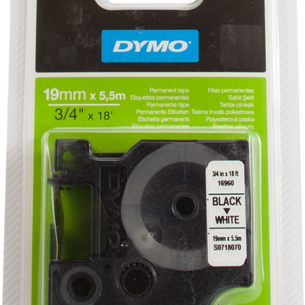 DYMO Polyester-D1-Band 16960 Schriftband Schwarz auf Weiß