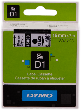 DYMO Schriftband Schwarz auf Farblos