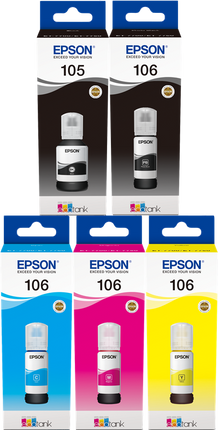 Epson 105/106 Multipack Schwarz / Schwarz (Foto) / Cyan / Magenta / Gelb