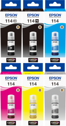 Epson 114 Multipack Schwarz / Schwarz (Foto) / Cyan / Magenta / Gelb / Grau