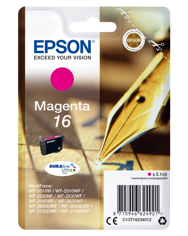 Epson 16 Magenta Druckerpatrone C13T16234012