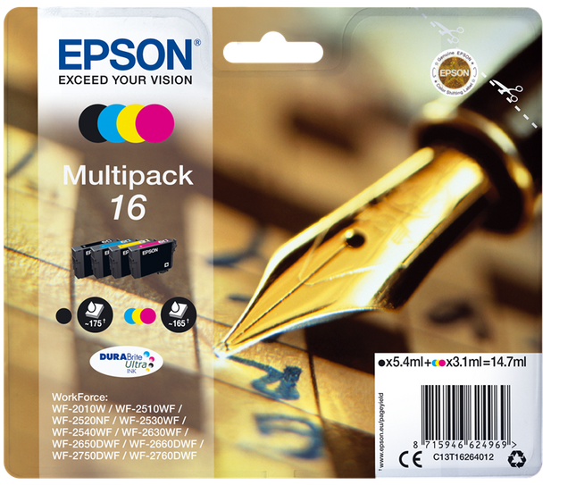Epson 16 Multipack Schwarz / Cyan / Magenta / Gelb