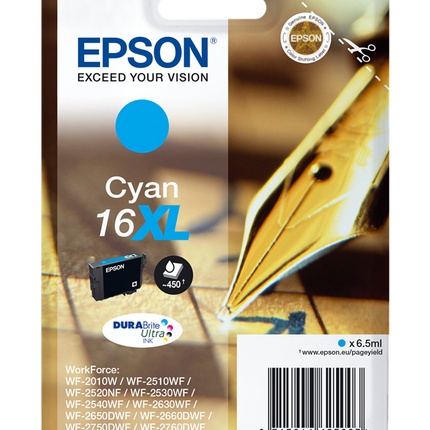 Epson 16 XL Cyan Druckerpatrone C13T16324012