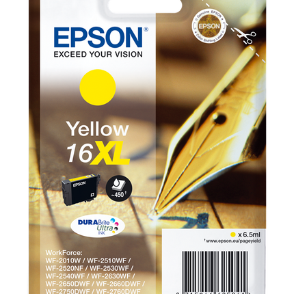 Epson 16 XL Gelb Druckerpatrone C13T16344012