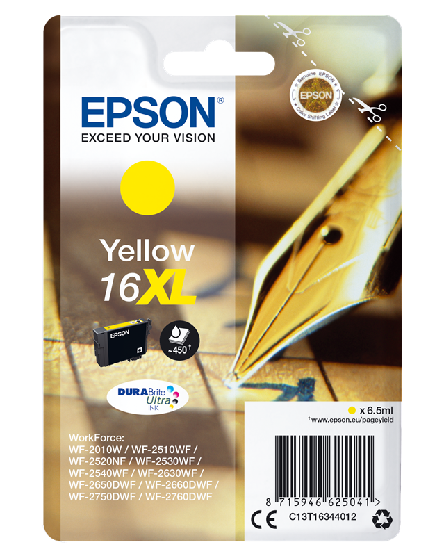 Epson 16 XL Gelb Druckerpatrone C13T16344012
