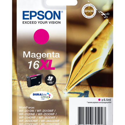 Epson 16 XL Magenta Druckerpatrone C13T16334012