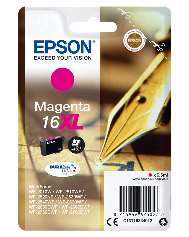 Epson 16 XL Magenta Druckerpatrone C13T16334012