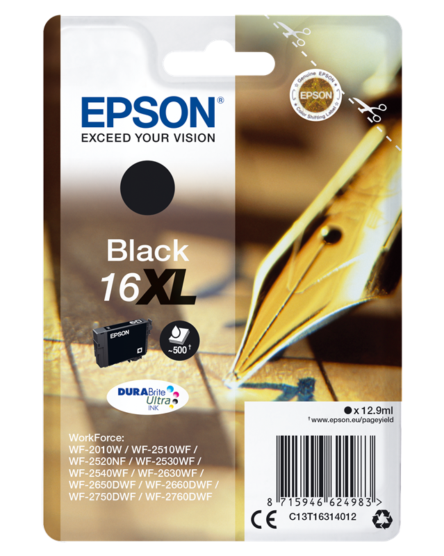Epson 16 XL Schwarz Druckerpatrone C13T16314012