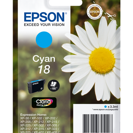 Epson 18 Cyan Druckerpatrone C13T18024012