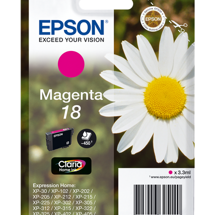 Epson 18 Magenta Druckerpatrone C13T18034012