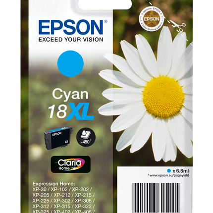 Epson 18 XL Cyan Druckerpatrone C13T18124012