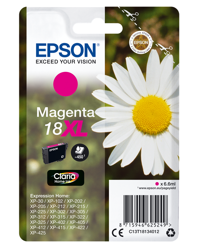 Epson 18 XL Magenta Druckerpatrone C13T18134012