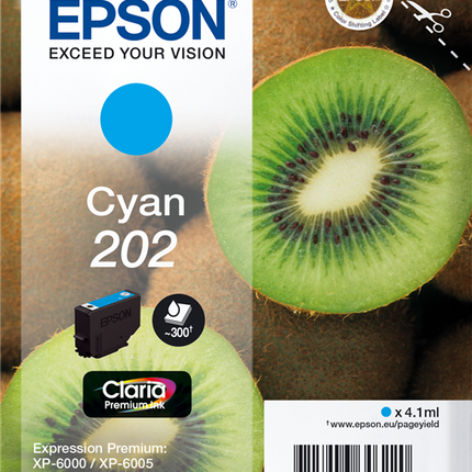 Epson 202 Cyan Druckerpatrone C13T02F24010