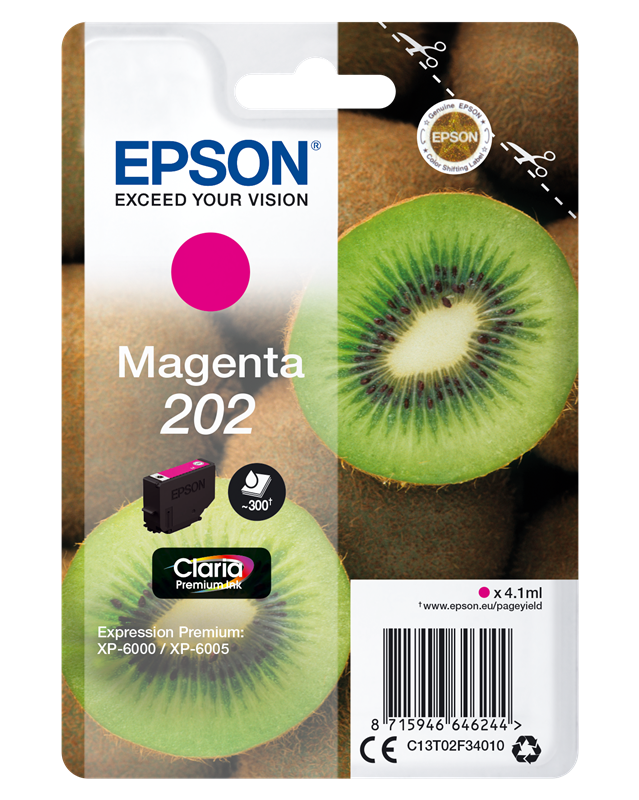 Epson 202 Magenta Druckerpatrone C13T02F34010