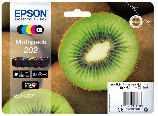 Epson 202 Multipack Schwarz / Cyan / Magenta / Gelb