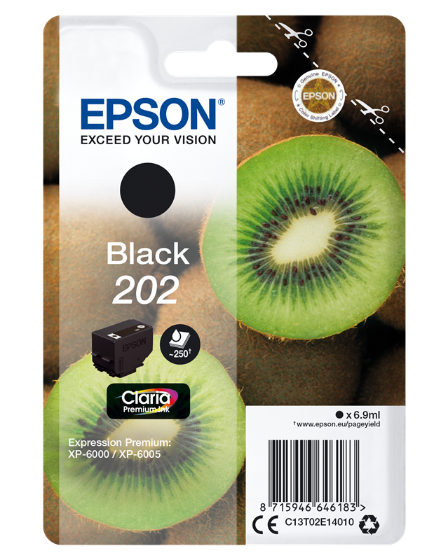 Epson 202 Schwarz Druckerpatrone C13T02E14010