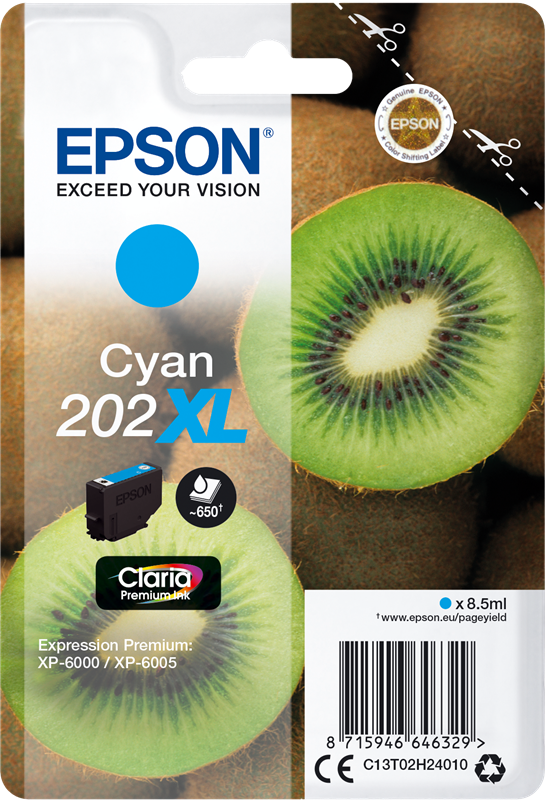 Epson 202XL Cyan Druckerpatrone C13T02H24010