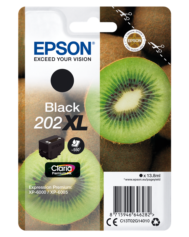 Epson 202XL Schwarz Druckerpatrone C13T02G14010