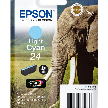 Epson 24 Cyan (hell) Druckerpatrone C13T24254012