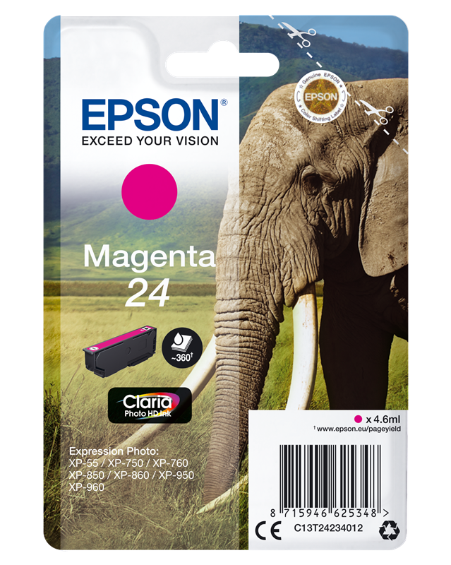 Epson 24 Magenta Druckerpatrone C13T24234012