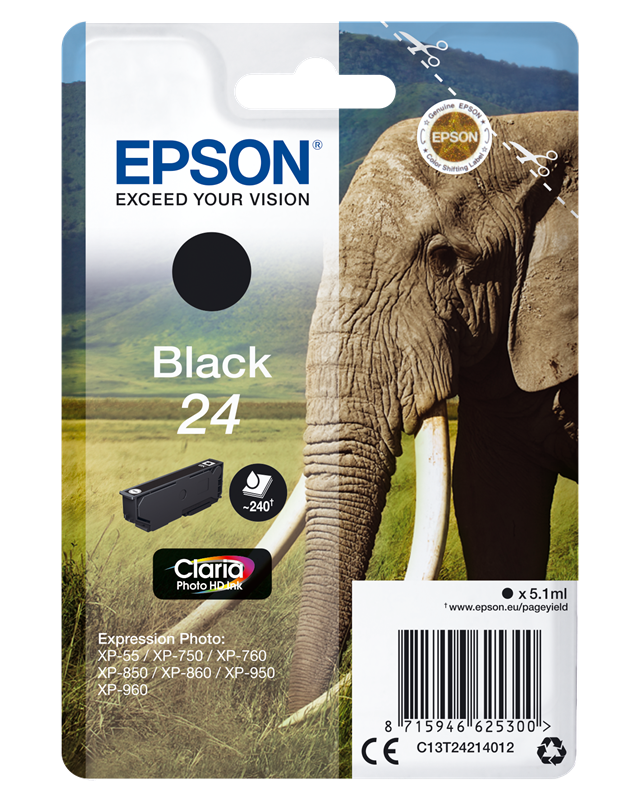 Epson 24 Schwarz Druckerpatrone C13T24214012