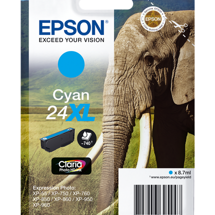 Epson 24 XL Cyan Druckerpatrone C13T24324012