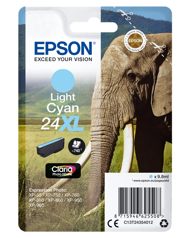 Epson 24 XL Cyan (hell) Druckerpatrone C13T24354012