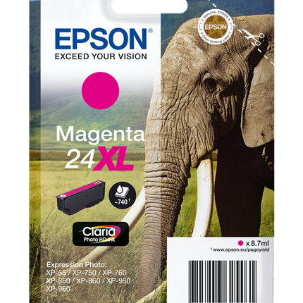 Epson 24 XL Magenta Druckerpatrone C13T24334012