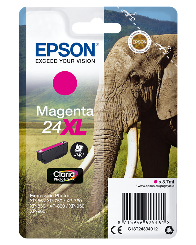 Epson 24 XL Magenta Druckerpatrone C13T24334012