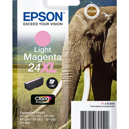 Epson 24 XL Pink (hell) Druckerpatrone C13T24364012