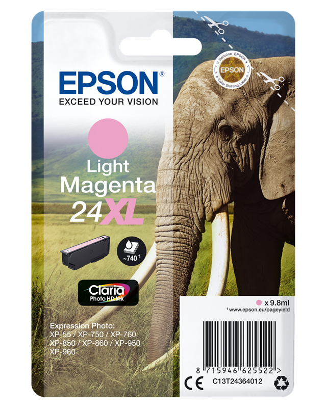 Epson 24 XL Pink (hell) Druckerpatrone C13T24364012