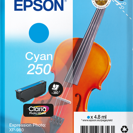 Epson 250 Cyan Druckerpatrone C13T16N24010