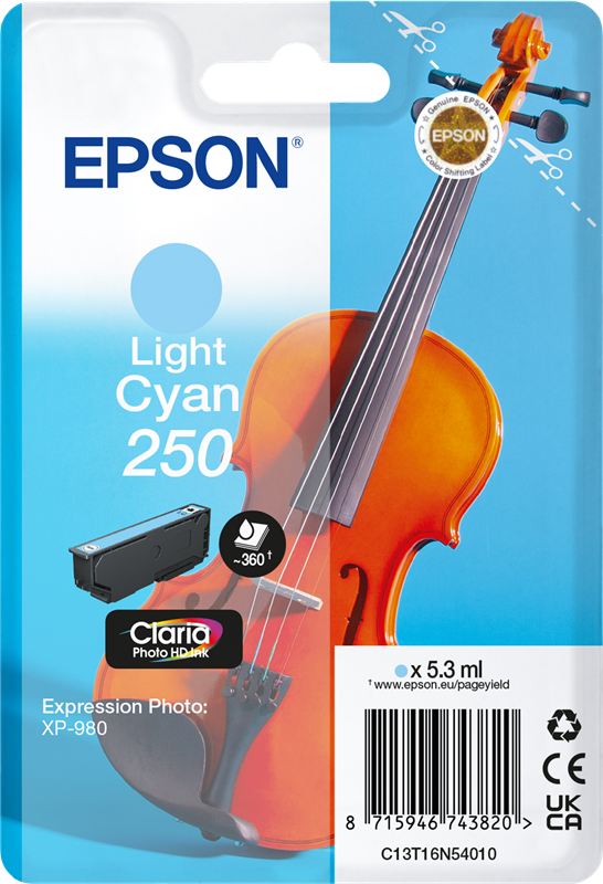 Epson 250 Cyan (hell) Druckerpatrone C13T16N54010