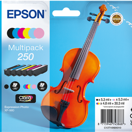 Epson 250 Multipack Schwarz / Cyan / Magenta / Gelb / Cyan (hell) / Helles Magenta