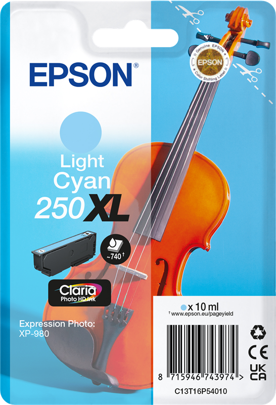 Epson 250 XL Cyan (hell) Druckerpatrone C13T16P54010