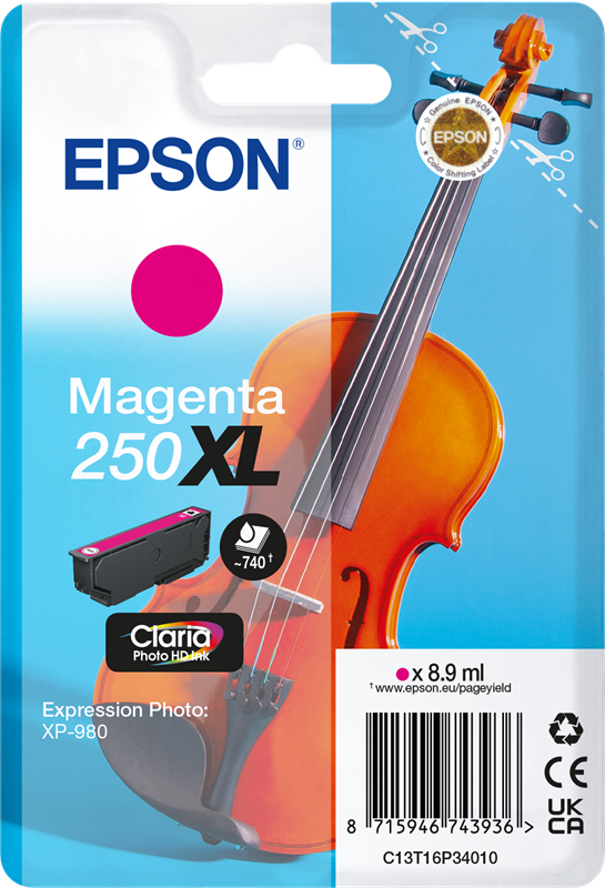 Epson 250 XL Magenta Druckerpatrone C13T16P34010