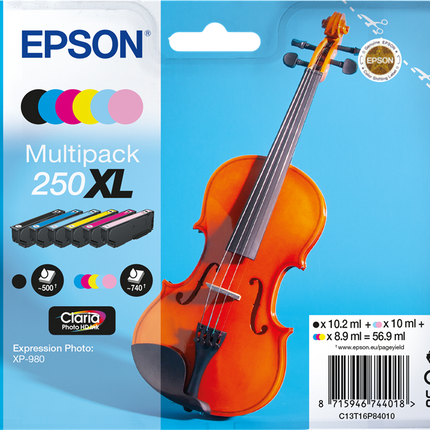 Epson 250 XL Multipack Schwarz / Cyan / Magenta / Gelb / Cyan (hell) / Helles Magenta