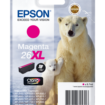 Epson 26 XL Magenta Druckerpatrone C13T26334012