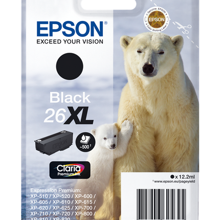 Epson 26 XL Schwarz Druckerpatrone C13T26214012