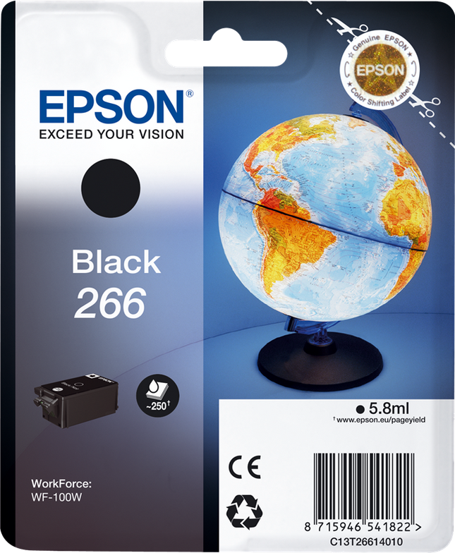 Epson 266 Schwarz Druckerpatrone C13T26614010