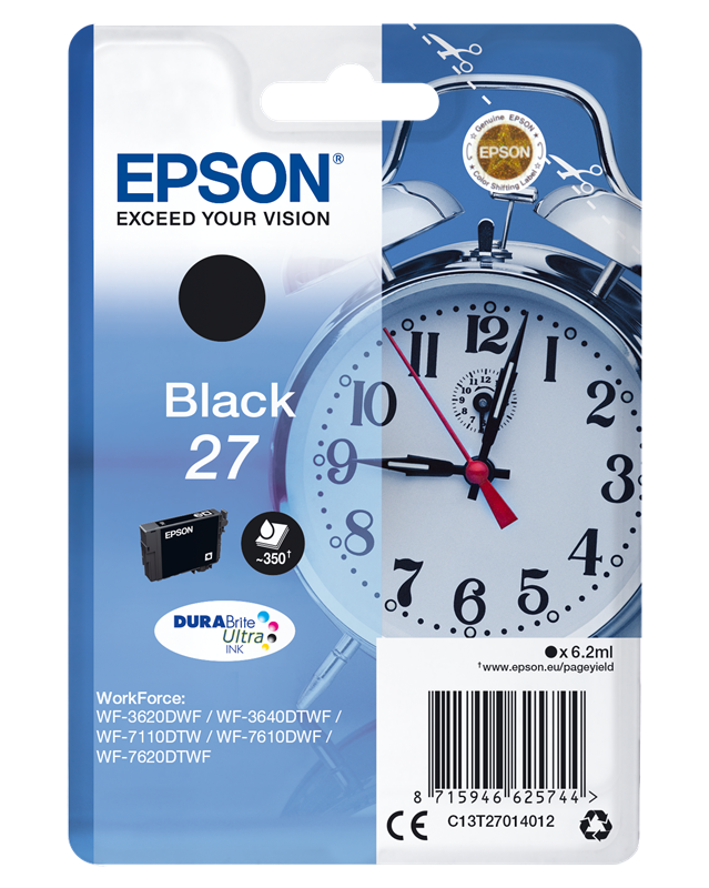 Epson 27 Schwarz Druckerpatrone C13T27014012