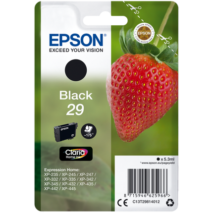Epson 29 Schwarz Druckerpatrone C13T29814012