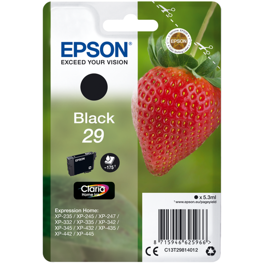 Epson 29 Schwarz Druckerpatrone C13T29814012