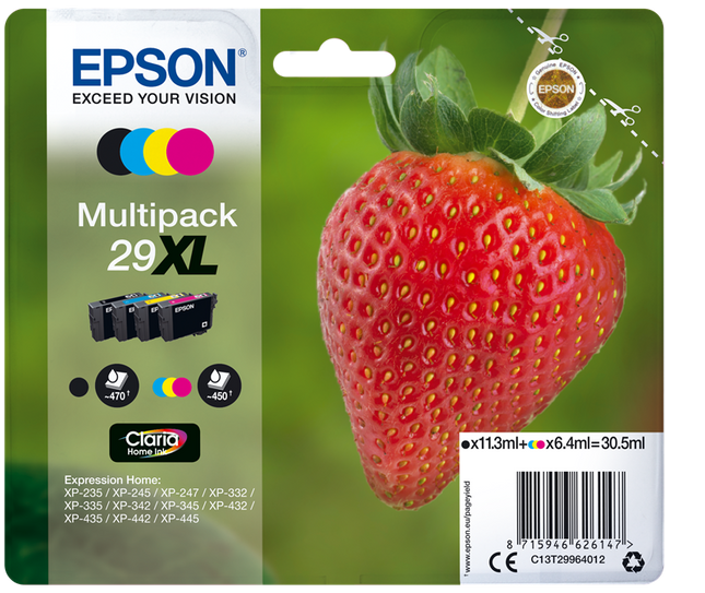 Epson 29 XL Multipack Schwarz / Cyan / Magenta / Gelb