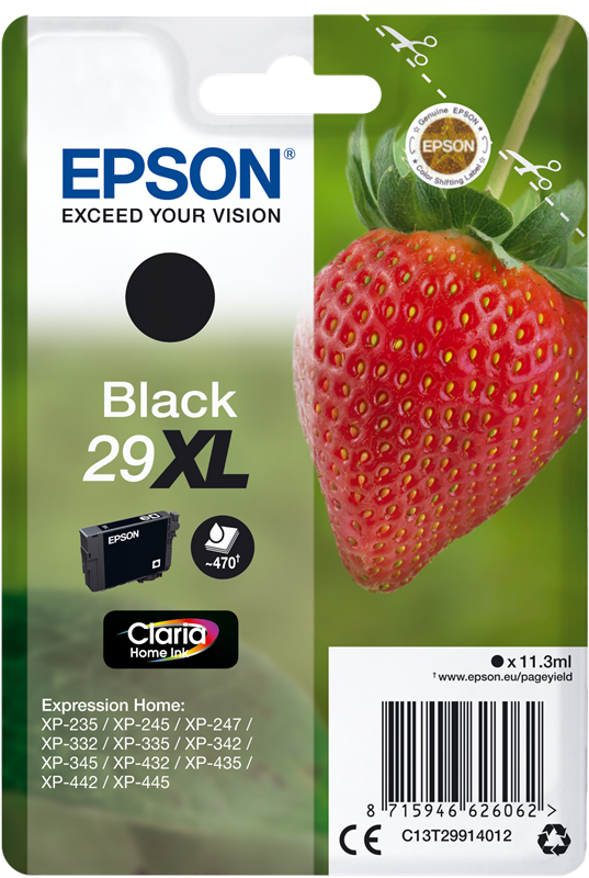 Epson 29 XL Schwarz Druckerpatrone C13T29914012