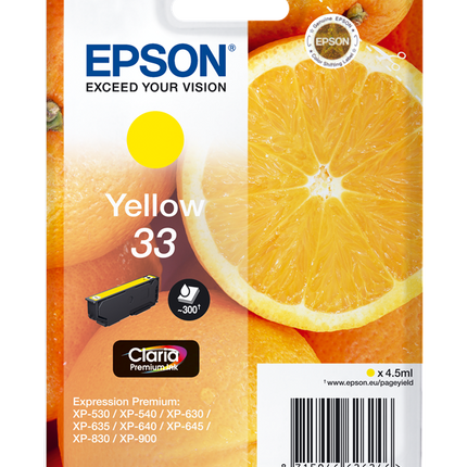 Epson 33 Gelb Druckerpatrone C13T33444012
