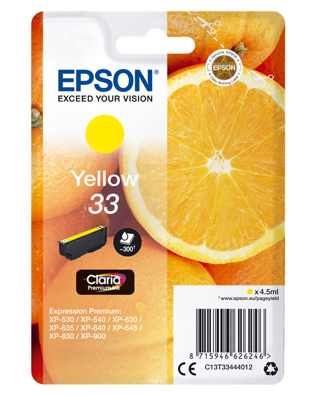 Epson 33 Gelb Druckerpatrone C13T33444012
