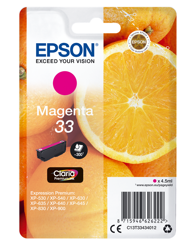 Epson 33 Magenta Druckerpatrone C13T33434012