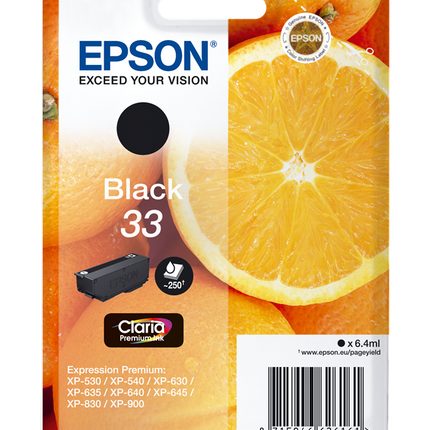 Epson 33 Schwarz Druckerpatrone C13T33314012