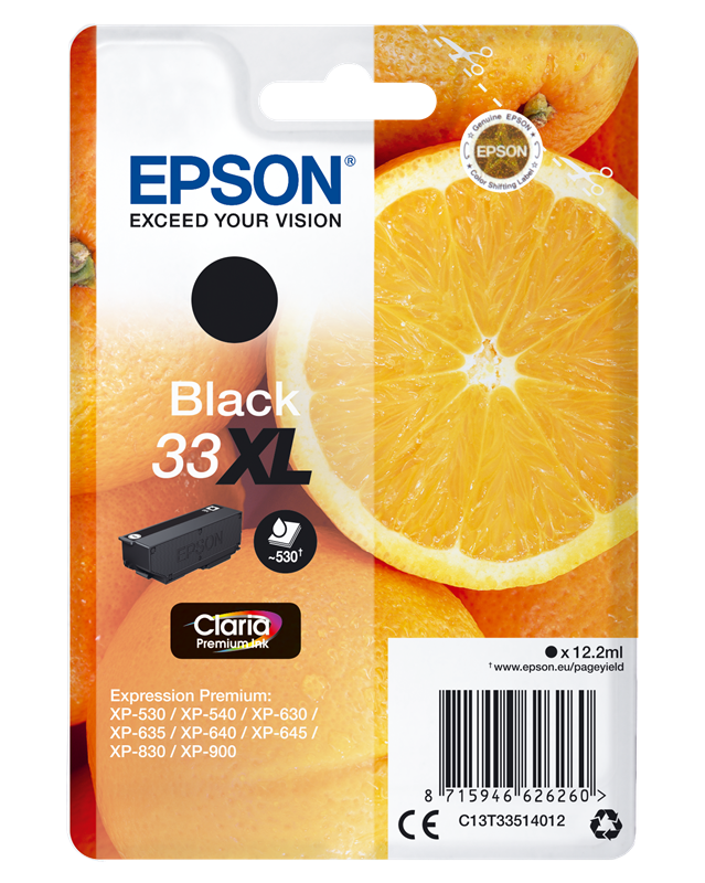 Epson 33 XL Schwarz Druckerpatrone C13T33514012